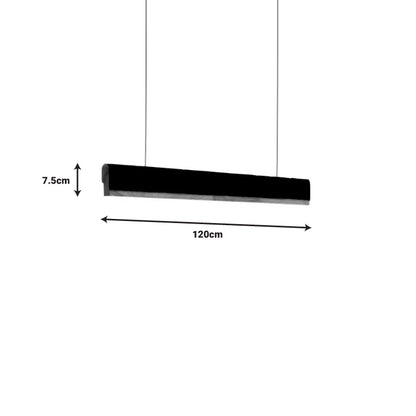 Φωτιστικό Οροφής Rafmole LED Μαύρο Μέταλλο-Ξύλο 120x3x8