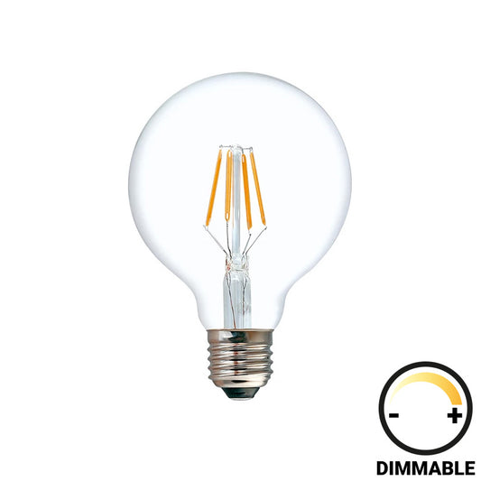 Λαμπτήρας LED G95 Bulb Dimmable 4W E27 200-220V Clear