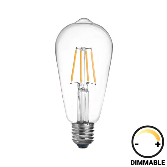 Λαμπτήρας LED ST64 Bulb Dimmable 4W E27 Clear