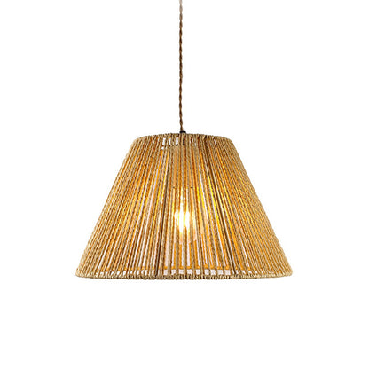 Φωτιστικό Οροφής Μονόφωτο Lubuto Μέταλλο-Σχοινί σε Φυσική Απόχρωση Φ34.5x23