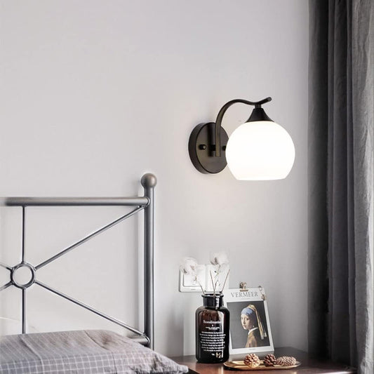 Φωτιστικό Τοίχου-Απλίκα Belinest E27 Μέταλλο - Γυαλί σε Μαύρο-Λευκό 20x14x17