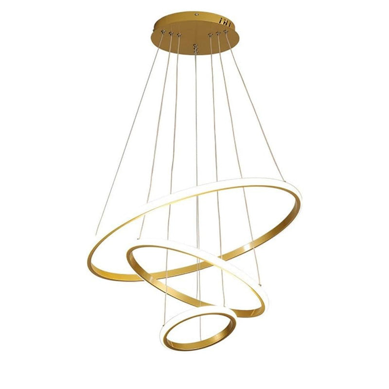 Φωτιστικό Οροφής Rings LED Μέταλλο Χρυσό Φ60x100