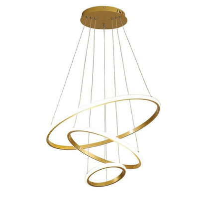 Φωτιστικό Οροφής Rings LED Μέταλλο Χρυσό Φ60x100