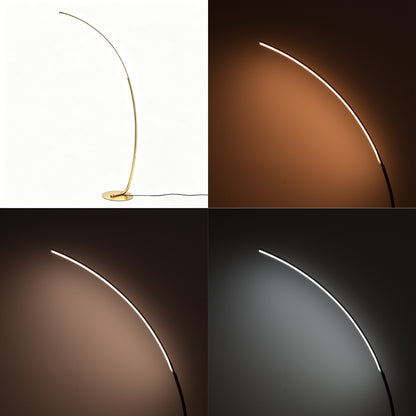 Φωτιστικό Δαπέδου Archer LED Χρυσό Μεταλλικό 70x28x165