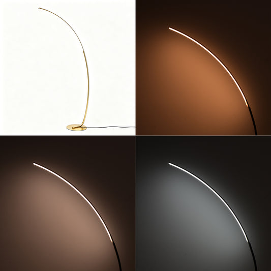 Φωτιστικό Δαπέδου Archer LED Χρυσό Μεταλλικό 70x28x165