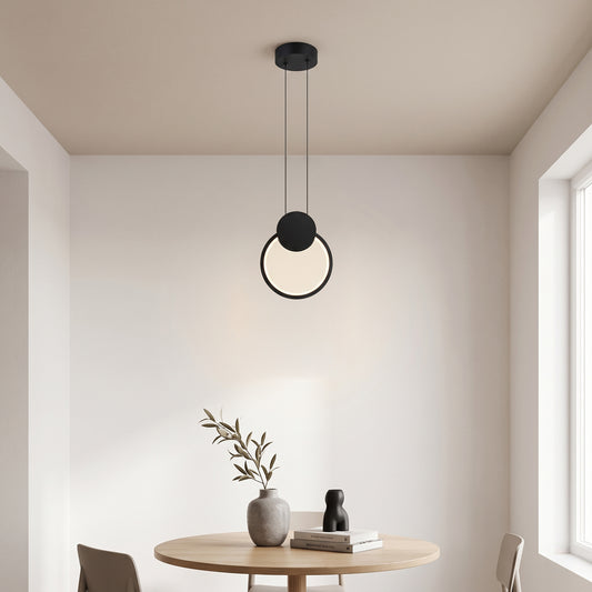Φωτιστικό Οροφής Ganden LED Μαύρο Μεταλλικό Φ26,5x20