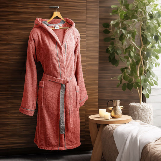 Μπουρνούζι με Κουκούλα Art 3421 Κοραλί S