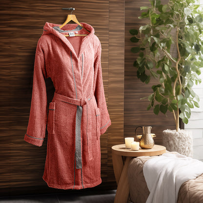 Μπουρνούζι με Κουκούλα Art 3421 Κοραλί 2XL