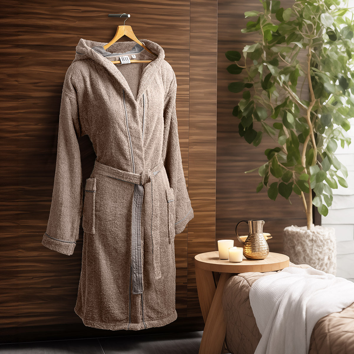 Μπουρνούζι με Κουκούλα Art 3422 Μπεζ 2XL