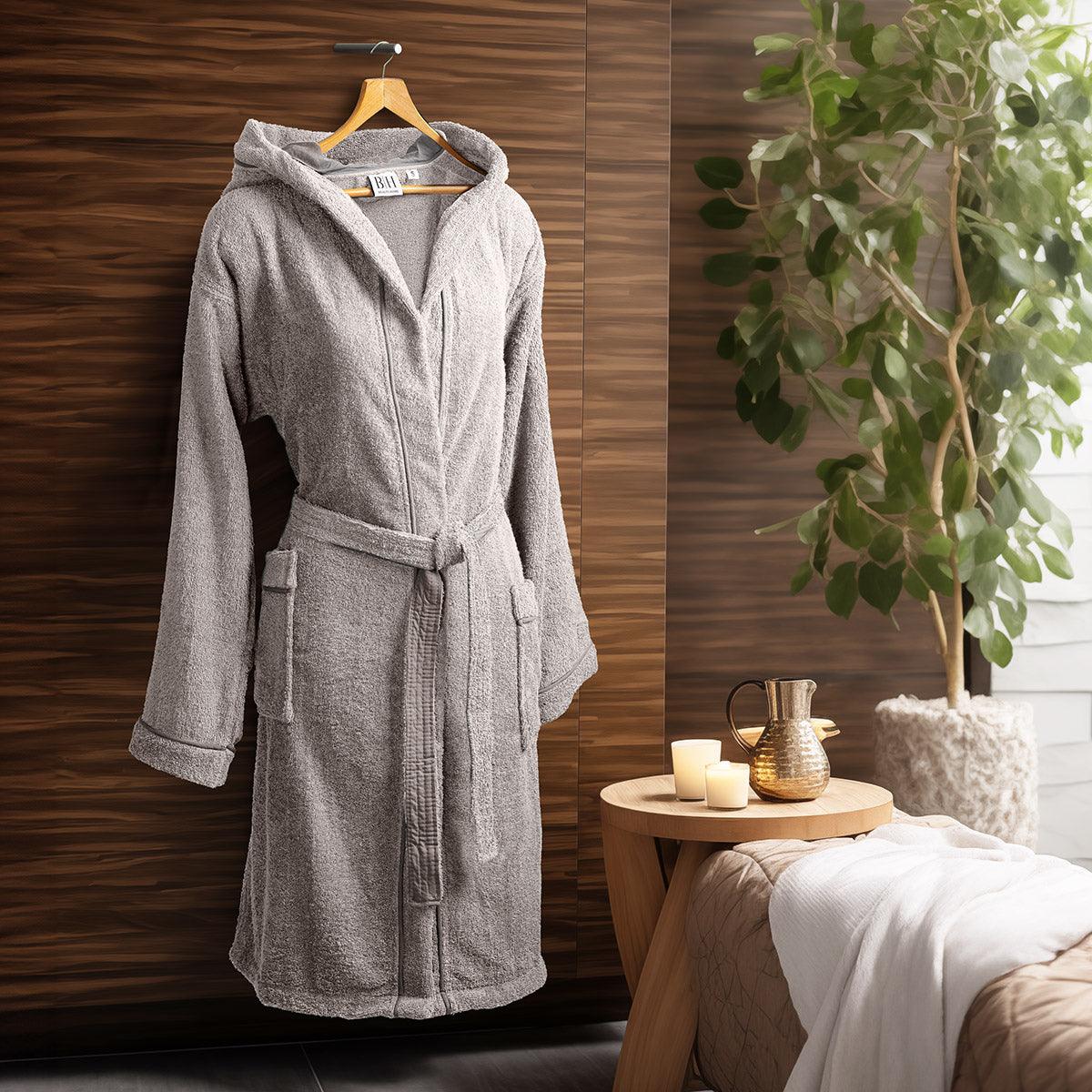 Μπουρνούζι με Κουκούλα Art 3423 Γκρι 2XL