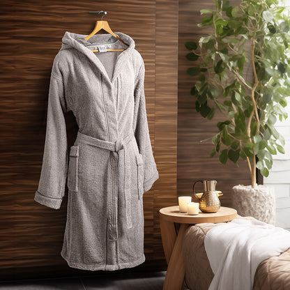 Μπουρνούζι με Κουκούλα Art 3423 Γκρι 2XL