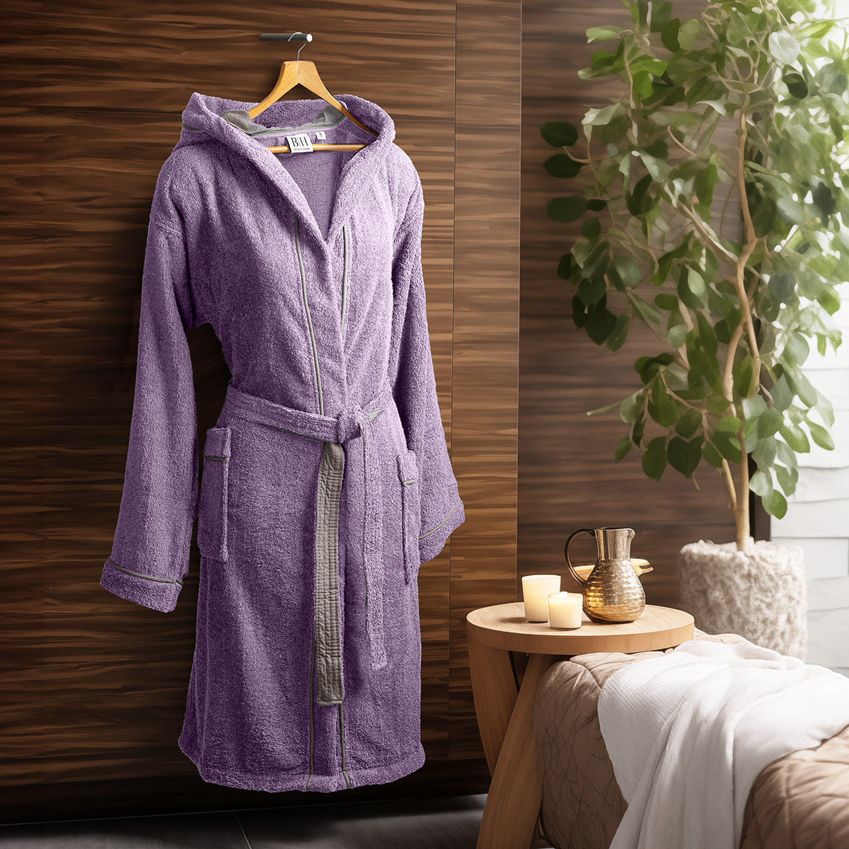 Μπουρνούζι με Κουκούλα Art 3425 Λιλά XL