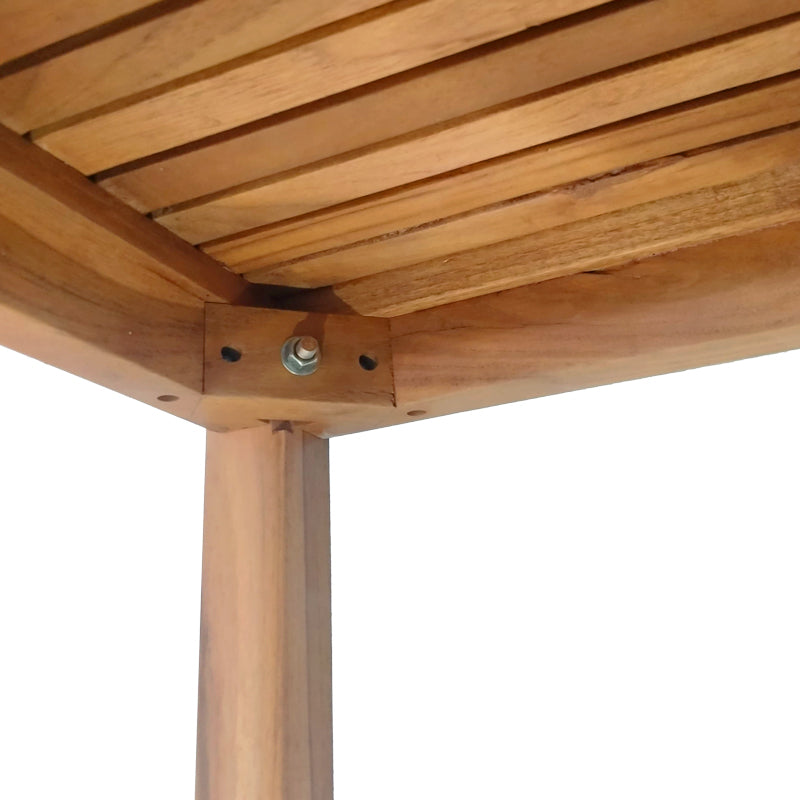 Τραπέζι Παραλίας Poly Teak Ξύλο σε Φυσική Απόχρωση 35x35x30