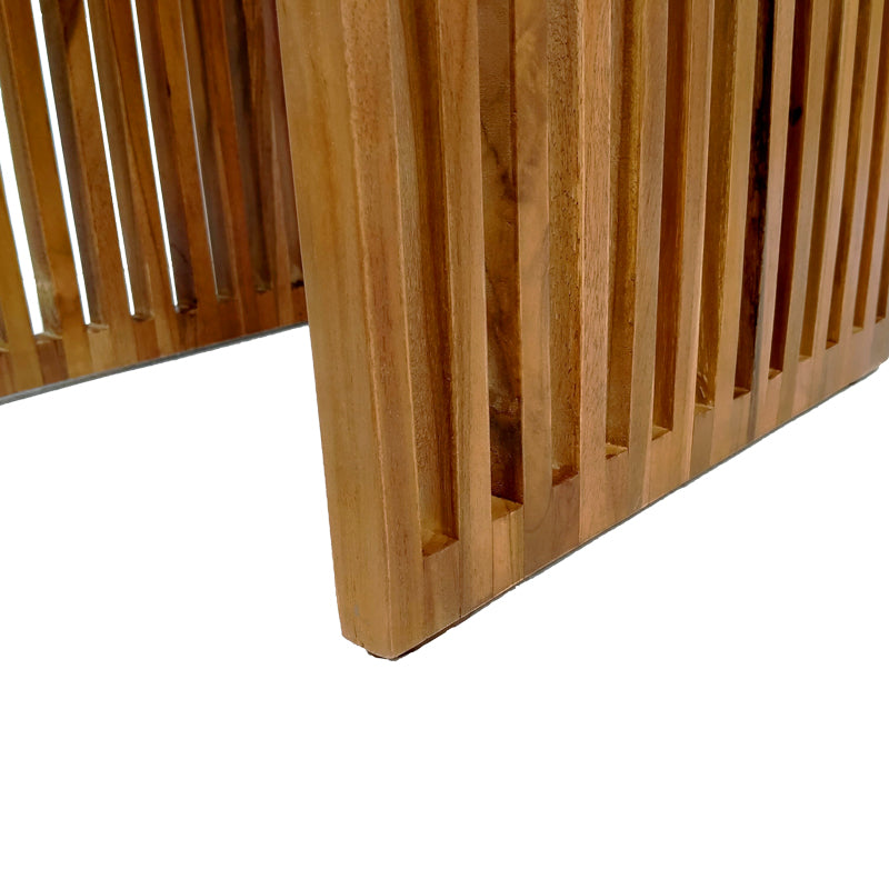 Βοηθητικό Τραπέζι Saimon Teak Ξύλο σε Φυσική Απόχρωση 40x40x40