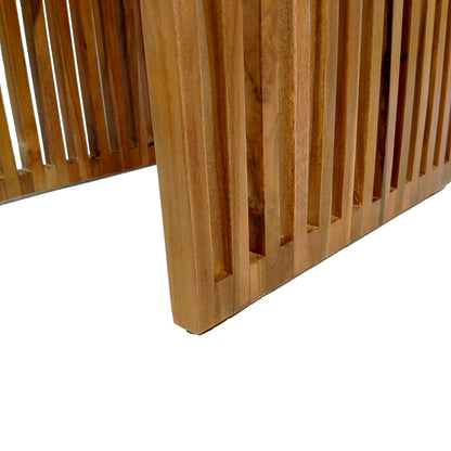 Βοηθητικό Τραπέζι Saimon Teak Ξύλο σε Φυσική Απόχρωση 40x40x40