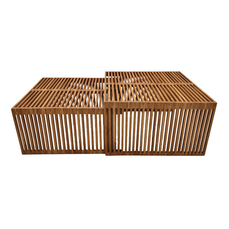 Τραπέζι Tinnie Σετ 2 Τεμ Teak Ξύλο σε Φυσική Απόχρωση