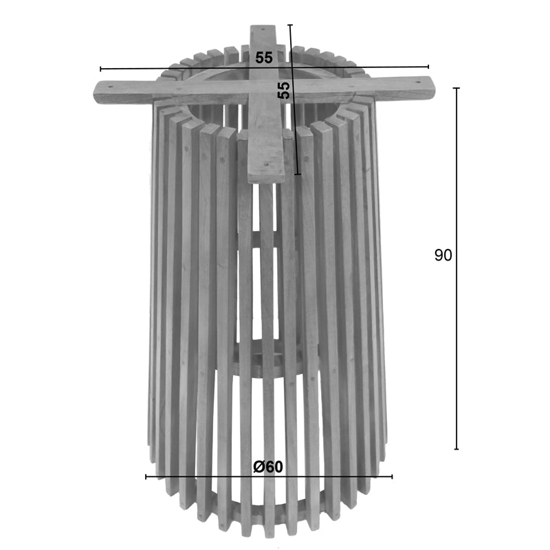 Βάση Τραπεζιού Μπαρ Galy Mindi Ξύλο σε Φυσική Απόχρωση Φ60x90