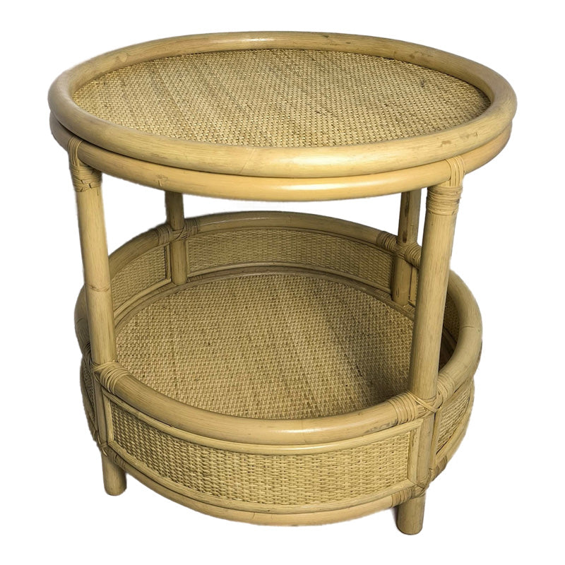 Βοηθητικό Τραπέζι Moody PE Rattan σε Φυσική Απόχρωση Φ55x51