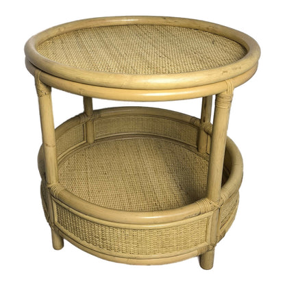 Βοηθητικό Τραπέζι Moody PE Rattan σε Φυσική Απόχρωση Φ55x51