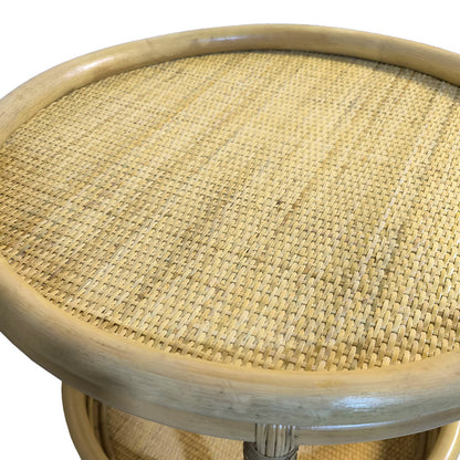 Βοηθητικό Τραπέζι Moody PE Rattan σε Φυσική Απόχρωση Φ55x51
