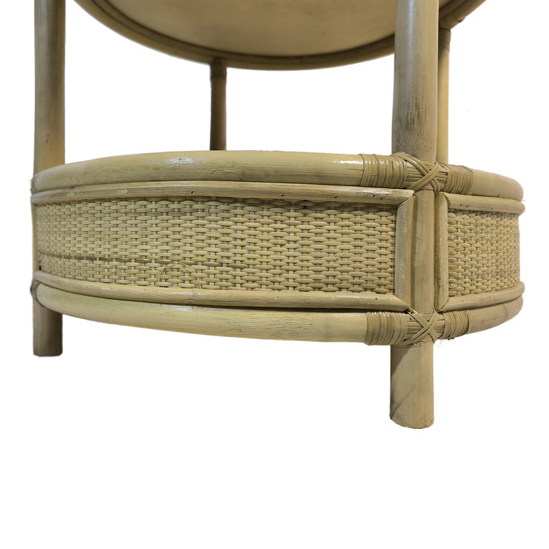 Βοηθητικό Τραπέζι Moody PE Rattan σε Φυσική Απόχρωση Φ55x51
