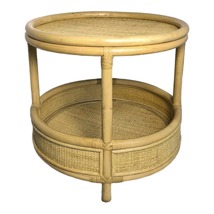 Βοηθητικό Τραπέζι Moody PE Rattan σε Φυσική Απόχρωση Φ55x51