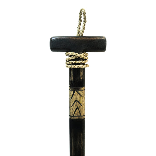 Διακοσμητικό Τοίχου Κουπί Boon Μαόνι Ξύλο σε Μαύρη-Φυσική Απόχρωση 20x3x120