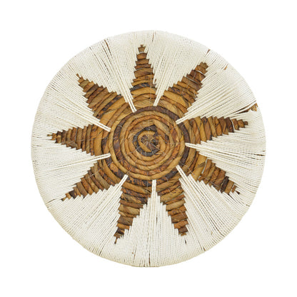 Διακοσμητικό Τοίχου Circy Σετ 3 Τεμ Ψάθα σε Λευκή-Μπεζ Απόχρωση