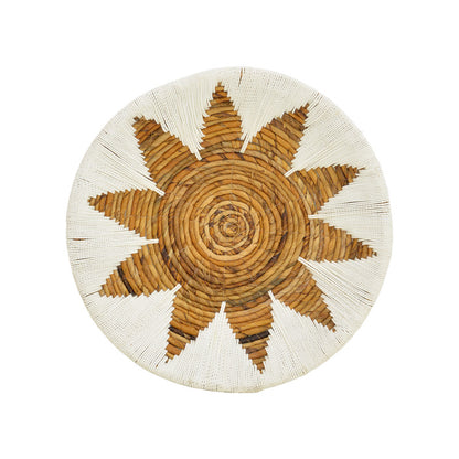 Διακοσμητικό Τοίχου Circy Σετ 3 Τεμ Ψάθα σε Λευκή-Μπεζ Απόχρωση