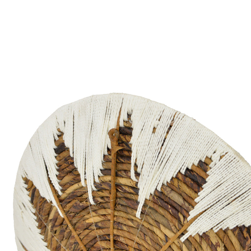 Διακοσμητικό Τοίχου Circy Σετ 3 Τεμ Ψάθα σε Λευκή-Μπεζ Απόχρωση