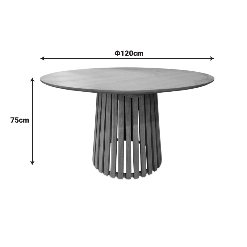 Τραπέζι Kenda Ι Mindi Ξύλο σε Φυσική Απόχρωση Φ120x75