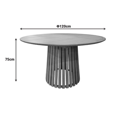 Τραπέζι Kenda Ι Mindi Ξύλο σε Φυσική Απόχρωση Φ120x75