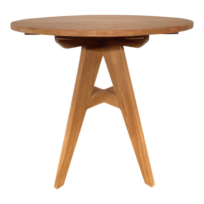 Cadrada Teak Wood Table in Natural Finish Φ80x76