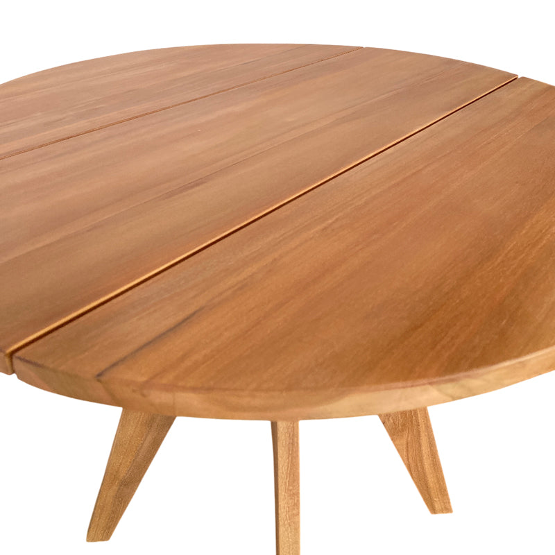 Cadrada Teak Wood Table in Natural Finish Φ80x76