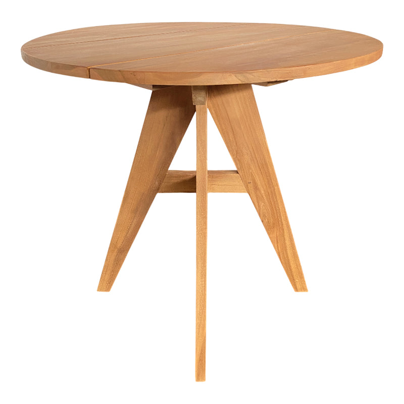 Cadrada Teak Wood Table in Natural Finish Φ80x76