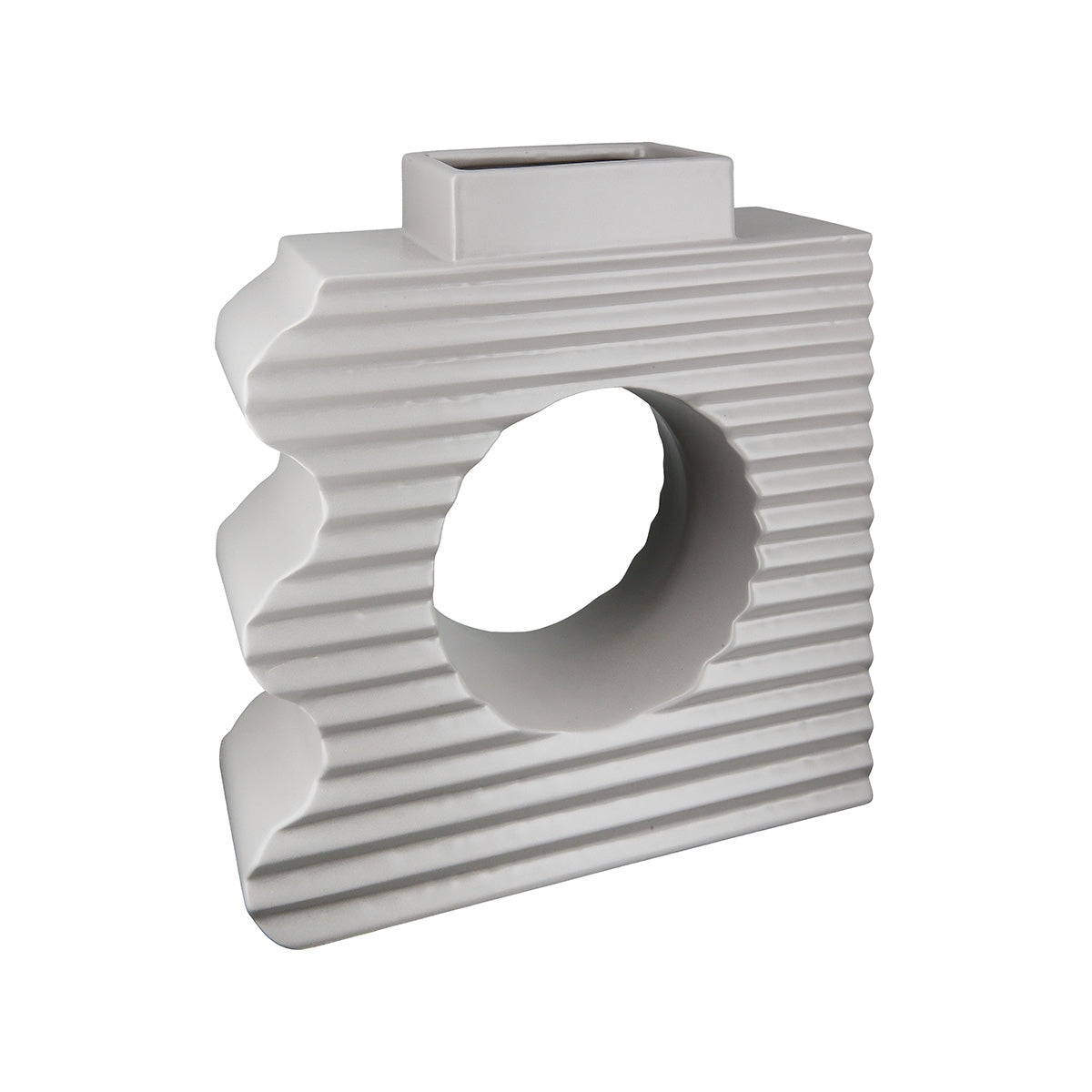 Βάζο "Boca" Κεραμικό Γκρι 23x8x24.5