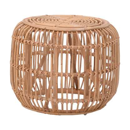 Σκαμπό Rajesty Rattan PE σε Φυσική Απόχρωση Φ60x46