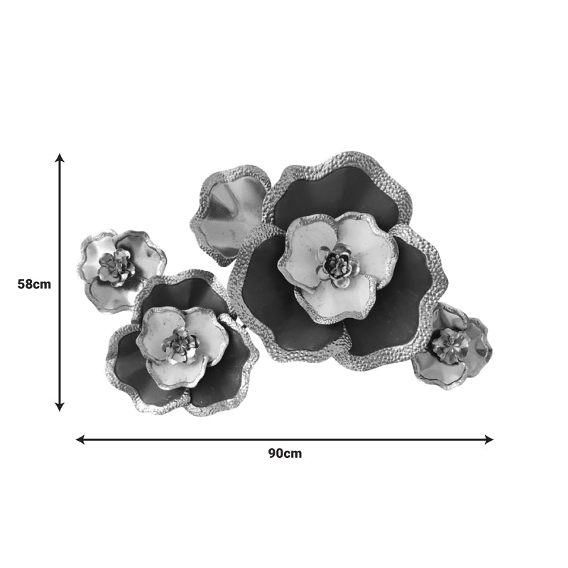 Διακοσμητικό Τοίχου Rosalia Μέταλλο σε Χρυσή-Μαύρη Απόχρωση 90x58x7.5