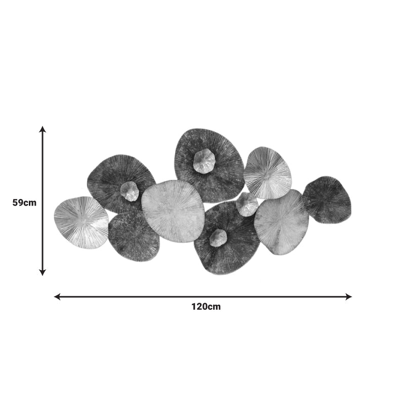Διακοσμητικό Τοίχου Salie Μέταλλο σε Χρυσή-Ροζ-Κόκκινη Απόχρωση 120x59x7