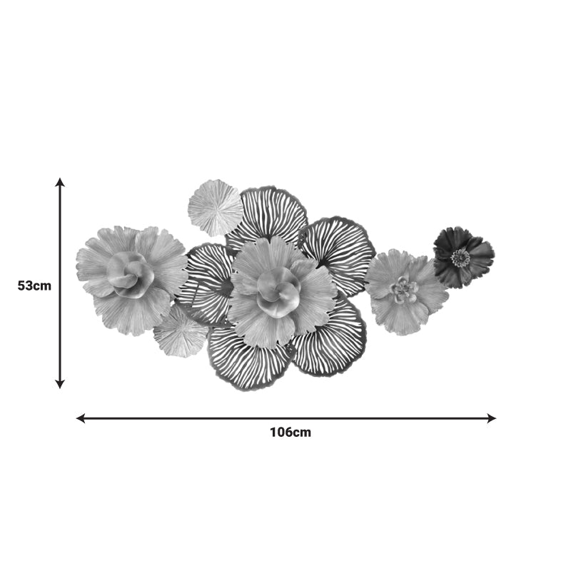 Διακοσμητικό Τοίχου Jemiole Μέταλλο σε Χρυσή-Γκρι Απόχρωση 106x53x9.5