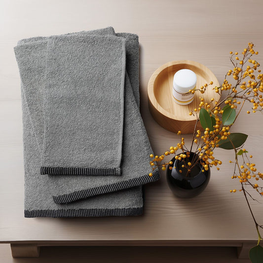 Σετ Πετσέτες Art 3451 Σετ 3 Τμχ Γκρι