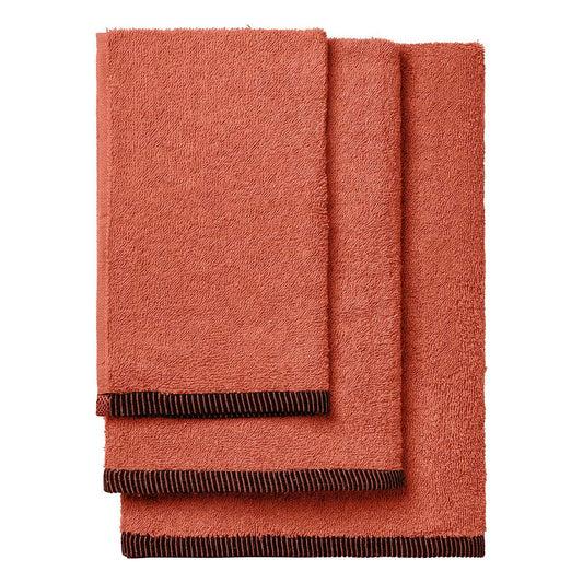 Σετ Πετσέτες Art 3452 Σετ 3 Τμχ Κεραμιδί