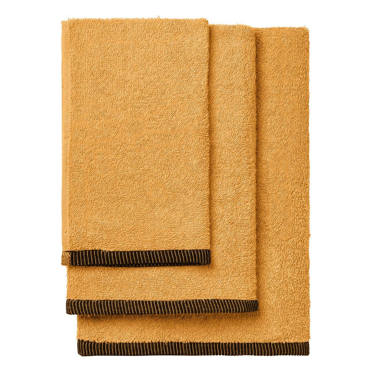 Σετ Πετσέτες Art 3453 Σετ 3 Τμχ Ώχρα