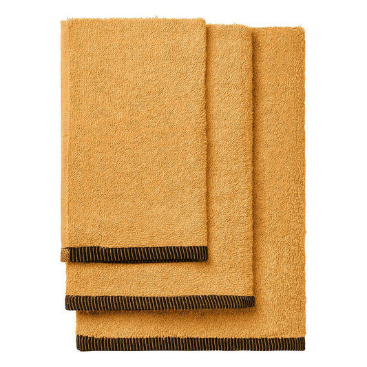 Σετ Πετσέτες Art 3453 Σετ 3 Τμχ Ώχρα