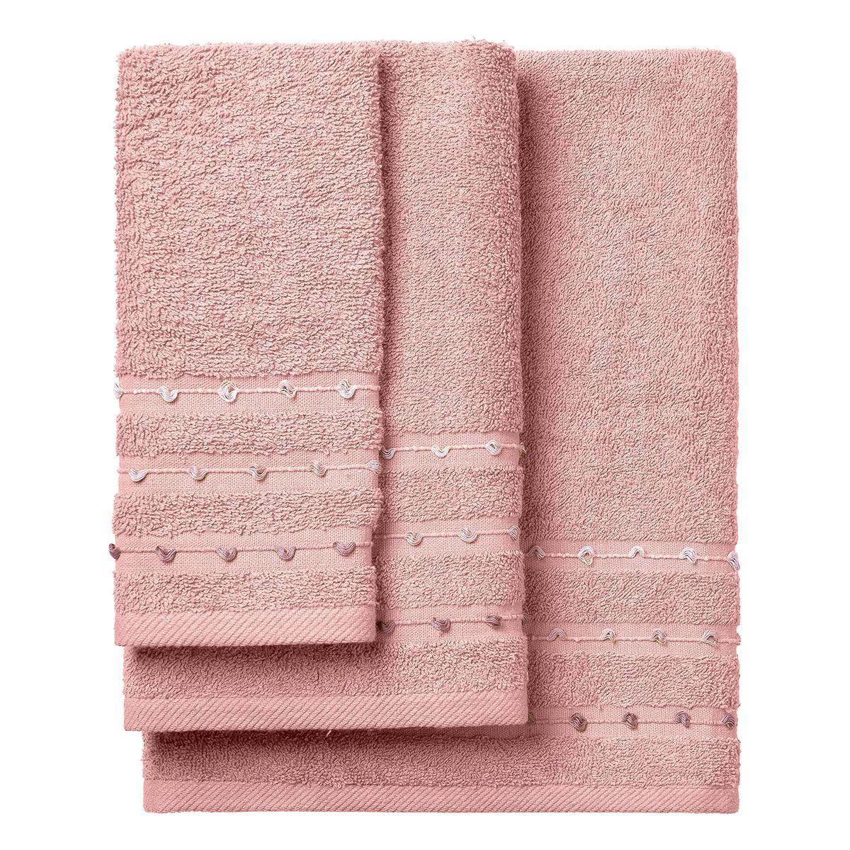 Σετ Πετσέτες Art 3462 Σετ 3 Τμχ Ροζ