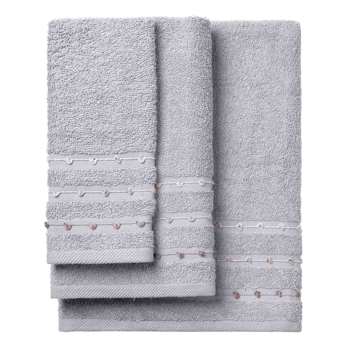 Σετ Πετσέτες Art 3465 Σετ 3 Τμχ Γκρι