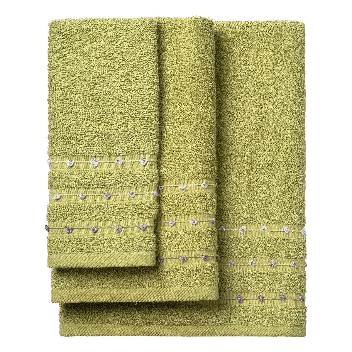 Σετ Πετσέτες Art 3466 Σετ 3 Τμχ Πράσινο