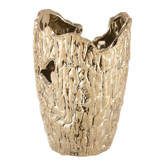 Βάζο Conical "Crepa" Κεραμικό Χρυσό 13x13x19