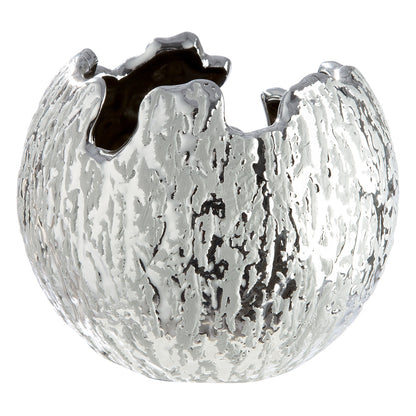 Vase Candlestick Ceramic Round Ceramic Silver Color D12x10
