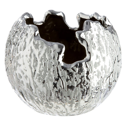 Vase Candlestick Ceramic Round Ceramic Silver Color D12x10